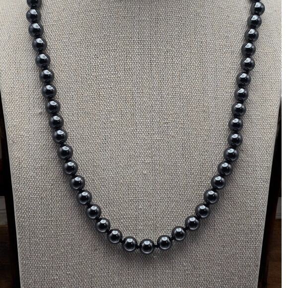 Hematite Long Beaded Necklace - Picture 2 of 3